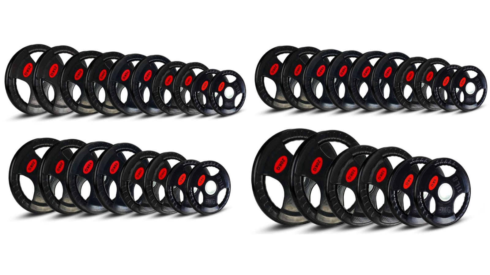 BRIXX Tri-Grip Olympic Weight Plates Package