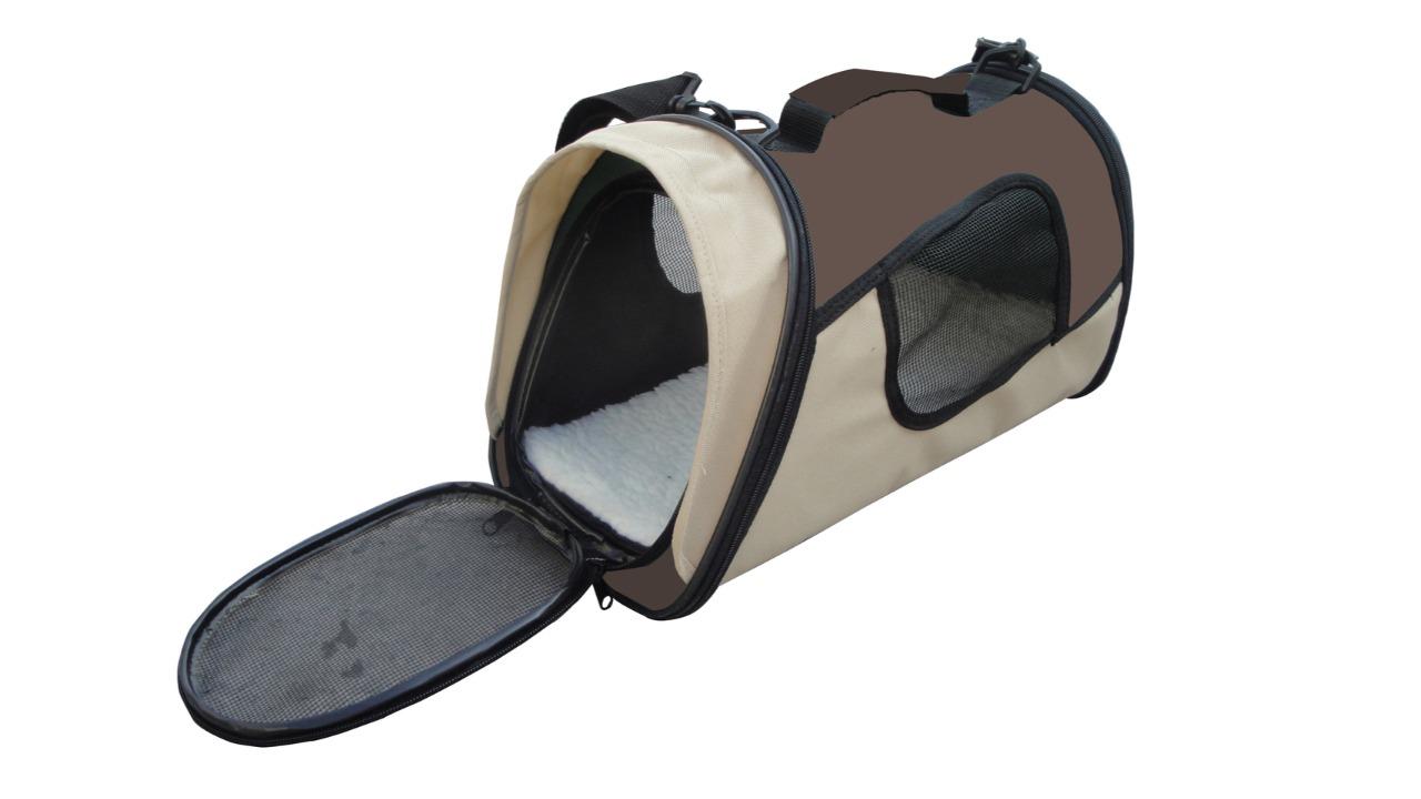 YES4PETS Small Pet Foldable Carrier Travel Bag - Brown
