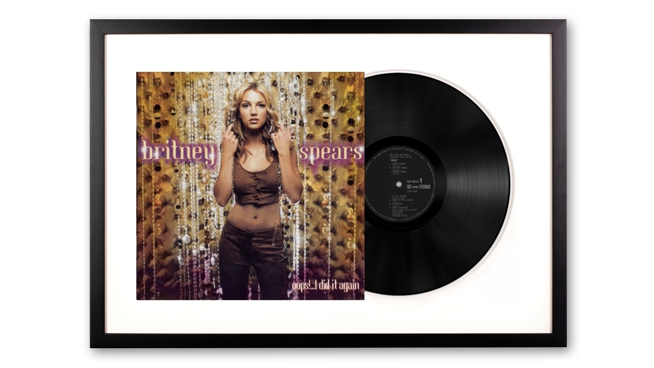 Vinyl Art Framed Britney Spears Oops! I Did It Again Vinyl Album Art