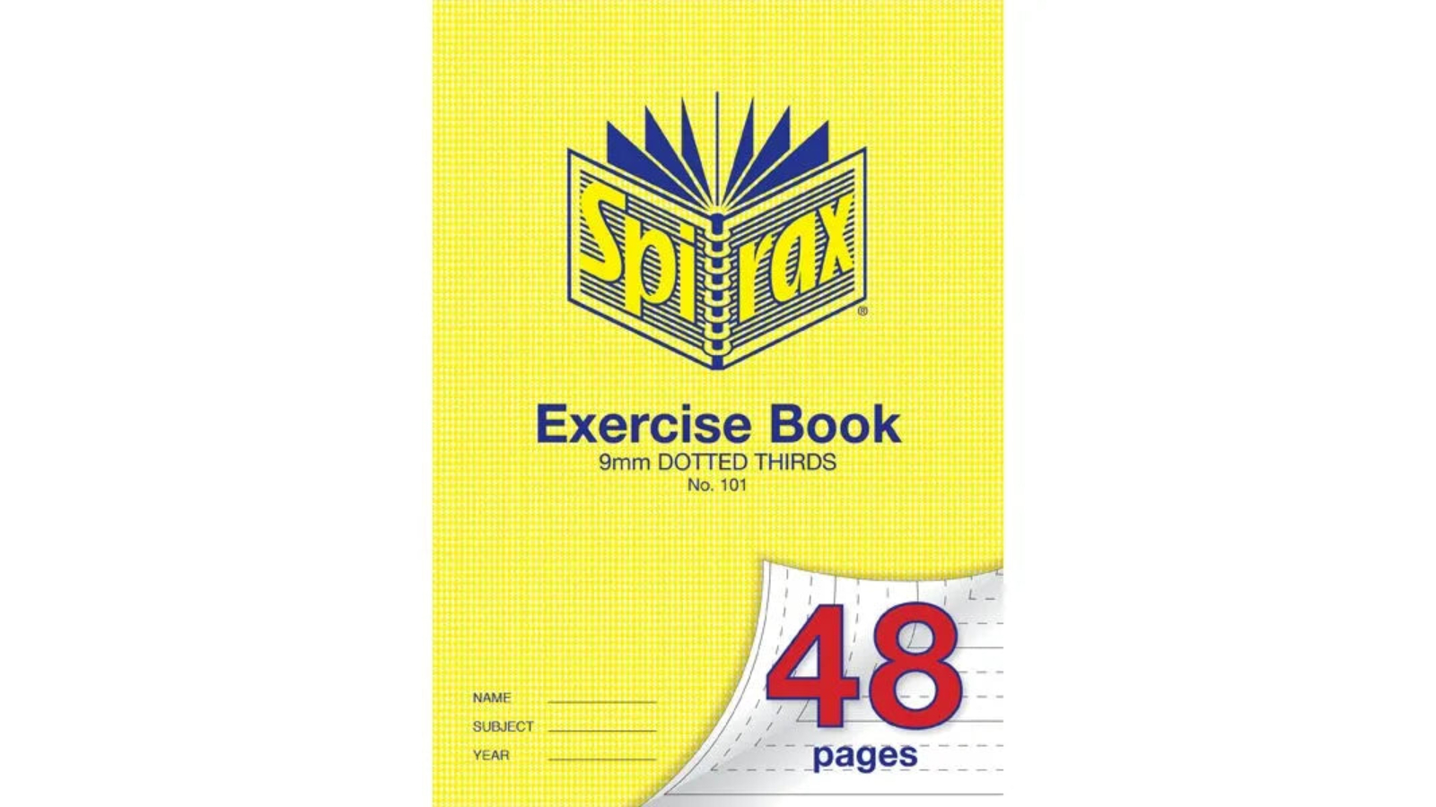 Spirax Pack of 20 0.9cm 70gsm 48 Page A4 101 Dotted Thirds Exercise Book