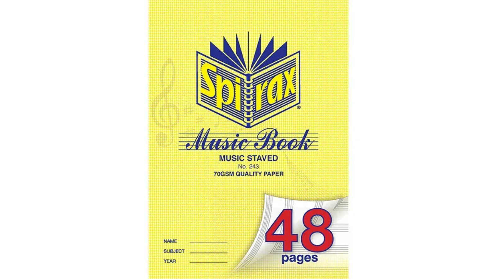 Spirax Pack of 20 48 Page A4 243 Music Book