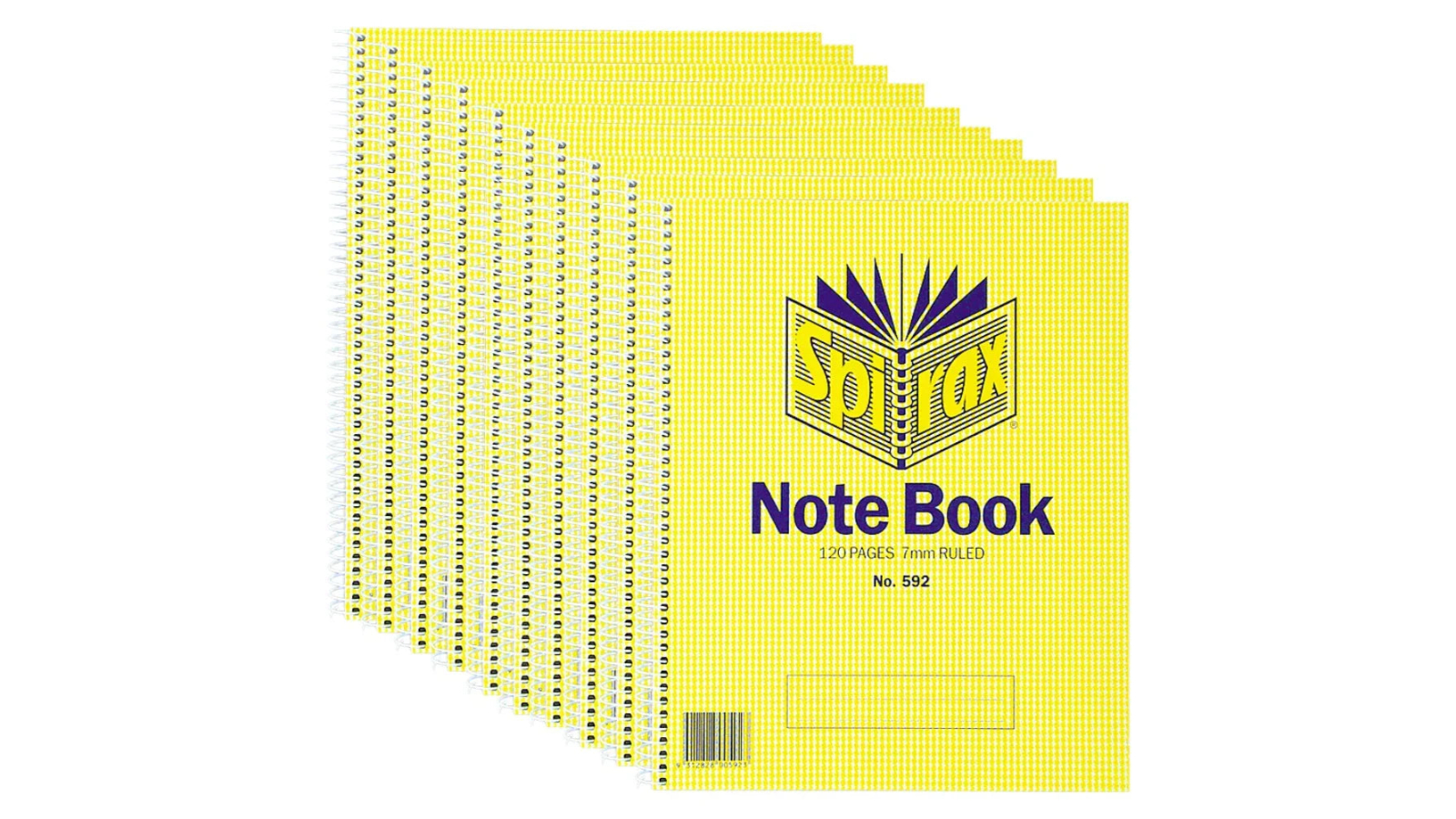 Spirax Pack of 10 120 Page 592 Spiral Bound Side Notebook - 22.2 x 17.8cm