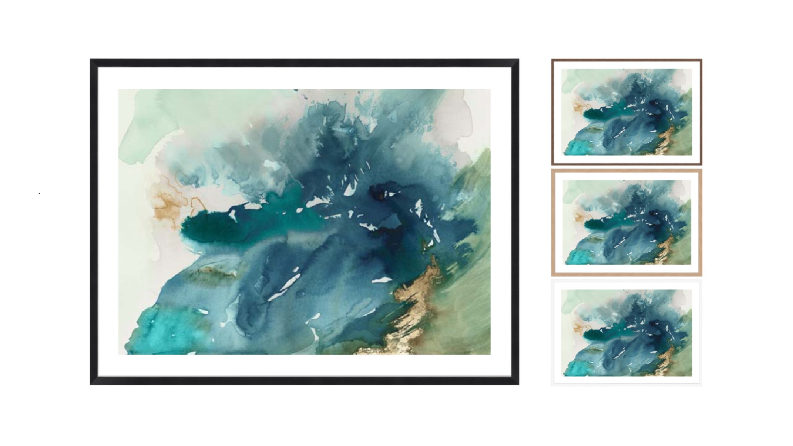 La Grolla Splash of Blue Frame Wall Art