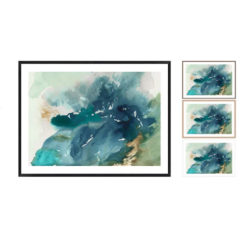 La Grolla Splash of Blue Frame Wall Art