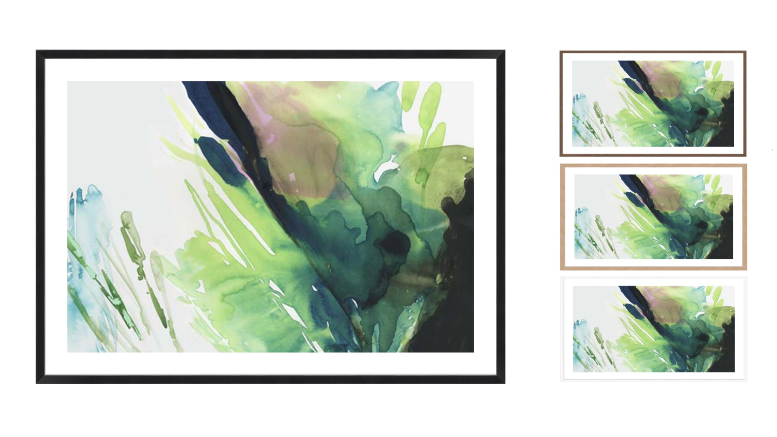 La Grolla Splash of Green Frame Wall Art
