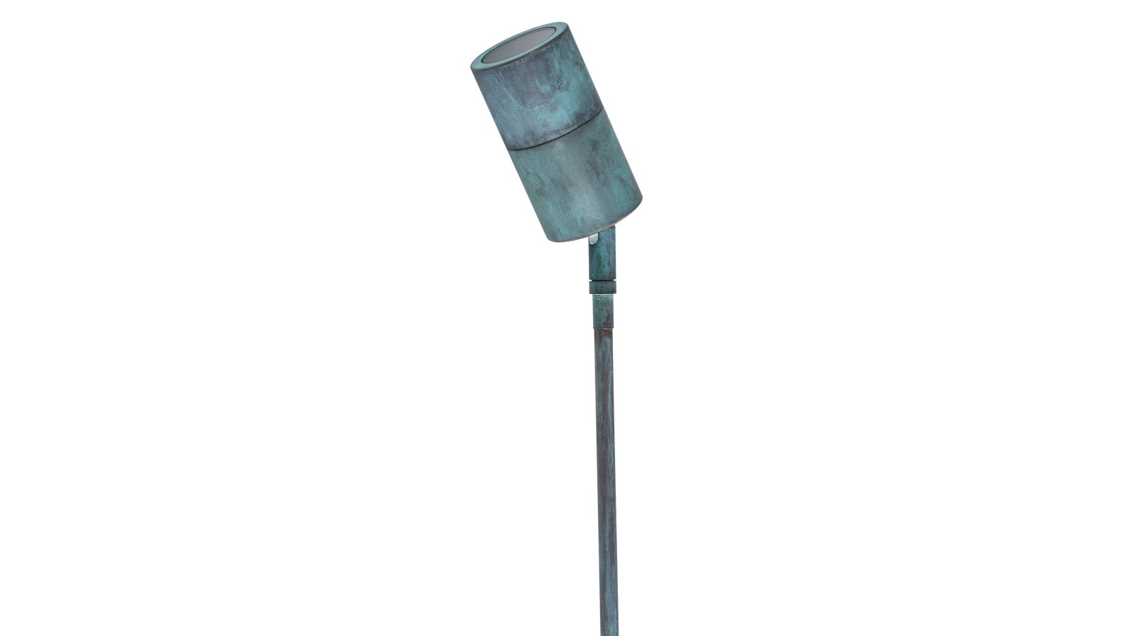 CLA Lighting Green Patina Finish Solid Brass IP65 Single Adjustable Head Garden Spike Light - 65cm