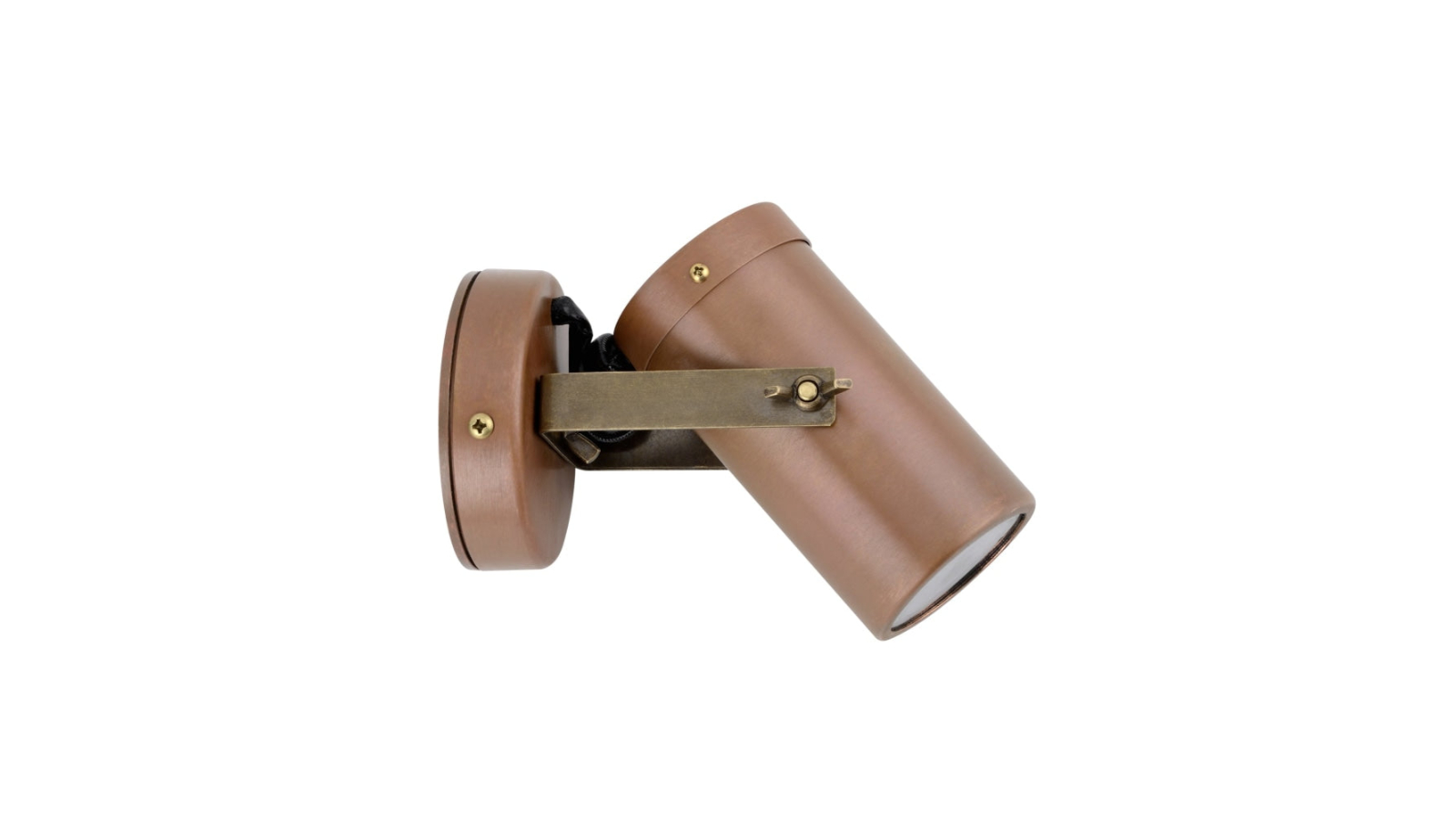 IP54 Single Adjustable 12V MR16 Brass Bracket Anti-Glare Spot Light - Aged Copper