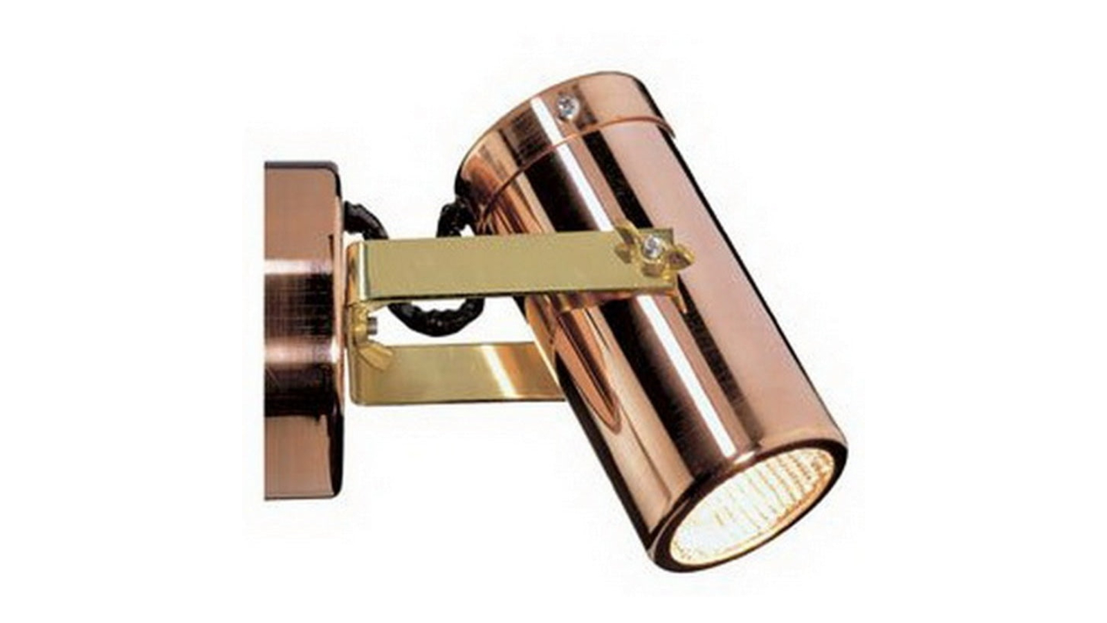IP54 Single Adjustable 12V MR16 Brass Bracket Anti-Glare Spot Light - Copper