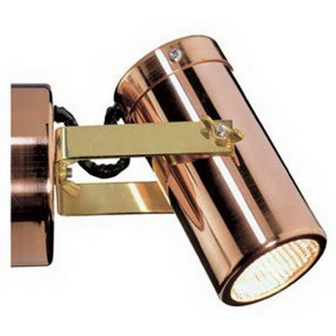 IP54 Single Adjustable 12V MR16 Brass Bracket Anti-Glare Spot Light - Copper