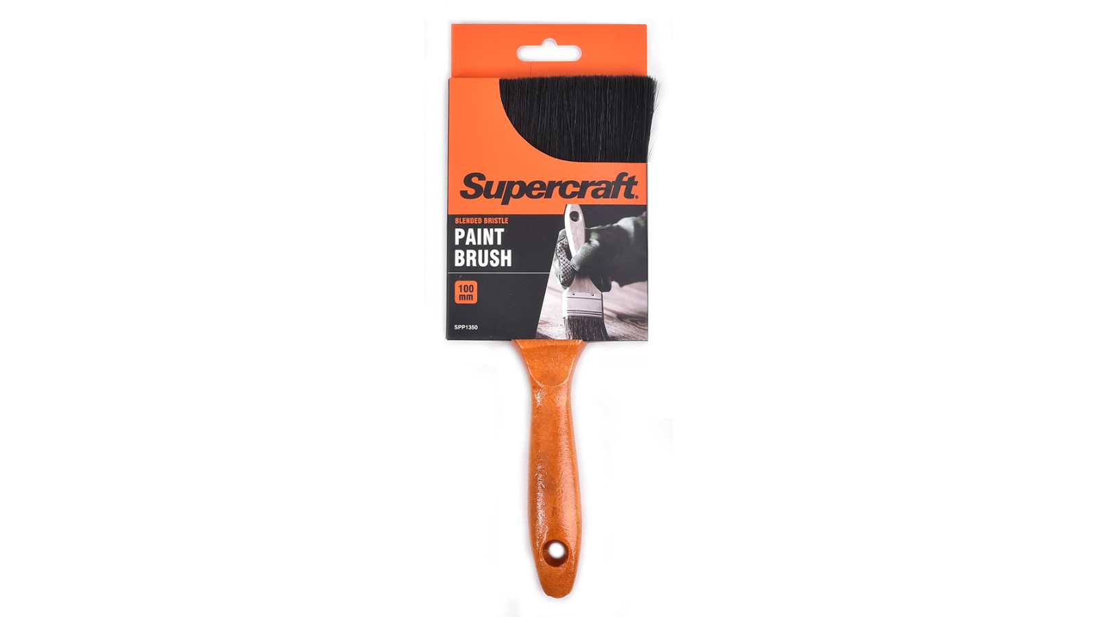 Supercraft House Paint Brush with Wooden Handle - 100mm