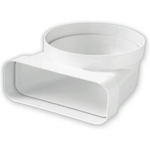 Sirius Vertical 15cm Round to 22x9cm Rectangular Duct Connector for Installs with Sem10 Motor