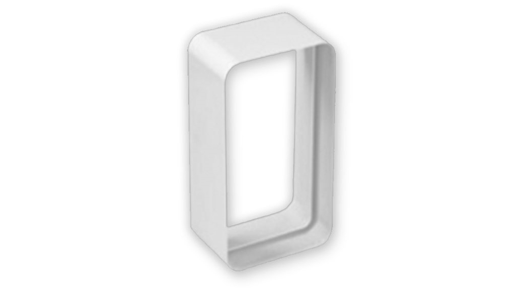 Sirius 22x9cm Rectangular Duct External Connector for Installs with Sem10 Motor