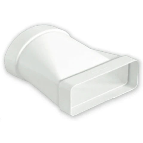 Sirius 15cm Round to 2x9cm Rectangular Duct Connector for Installs with Sem10 Motor