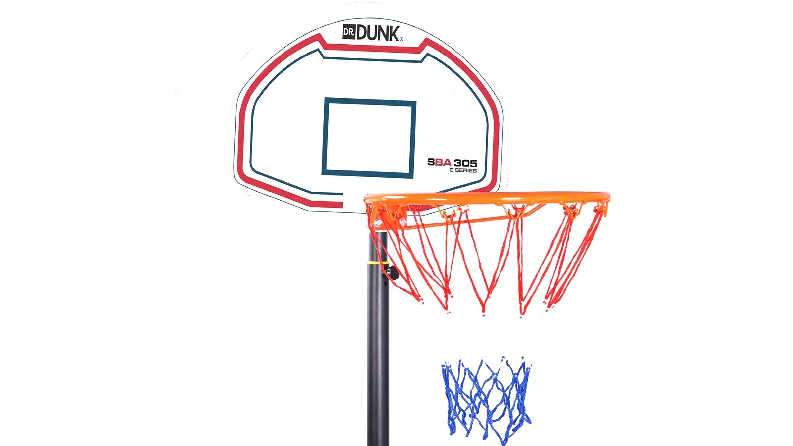 Dr.Dunk Basketball Hoop Stand System Kids Height Portable Adjustable