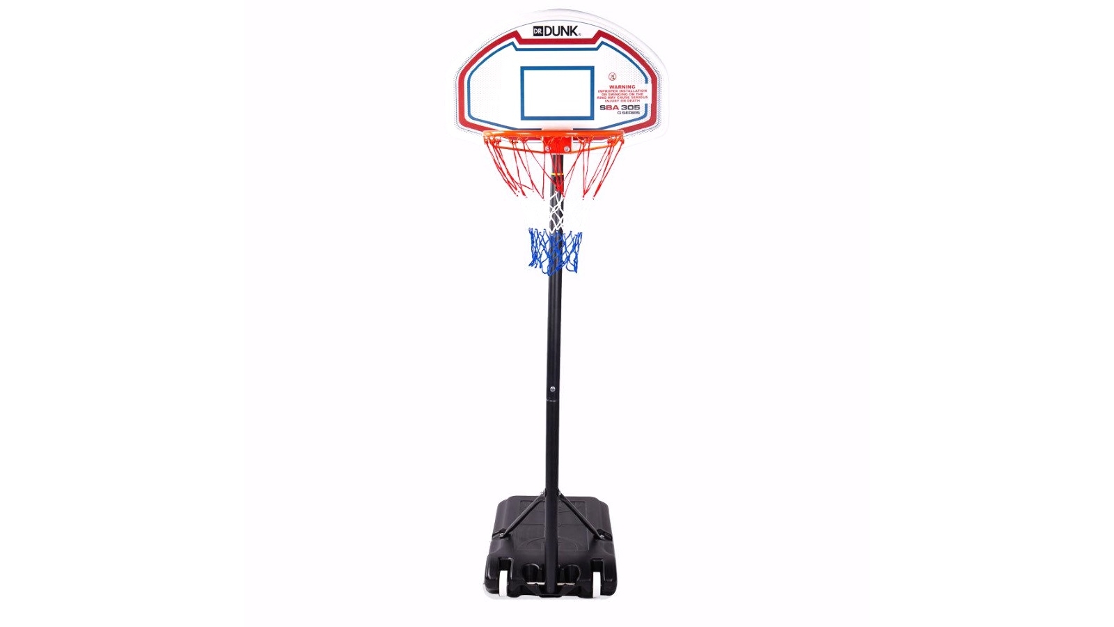 Dr.Dunk Basketball Hoop Stand System Kids Height Portable Adjustable