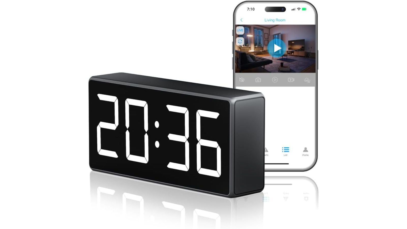 Vimel WiFi Clock hidden Camera 4K Nanny Cam