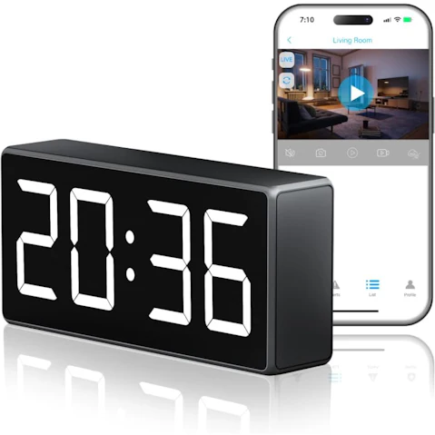 Vimel WiFi Clock hidden Camera 4K Nanny Cam
