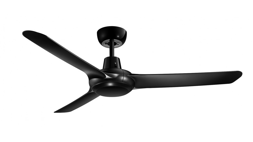 Ventair Spyda 125cm Fully Moulded 3 Blade Ceiling Fan - Matte Black