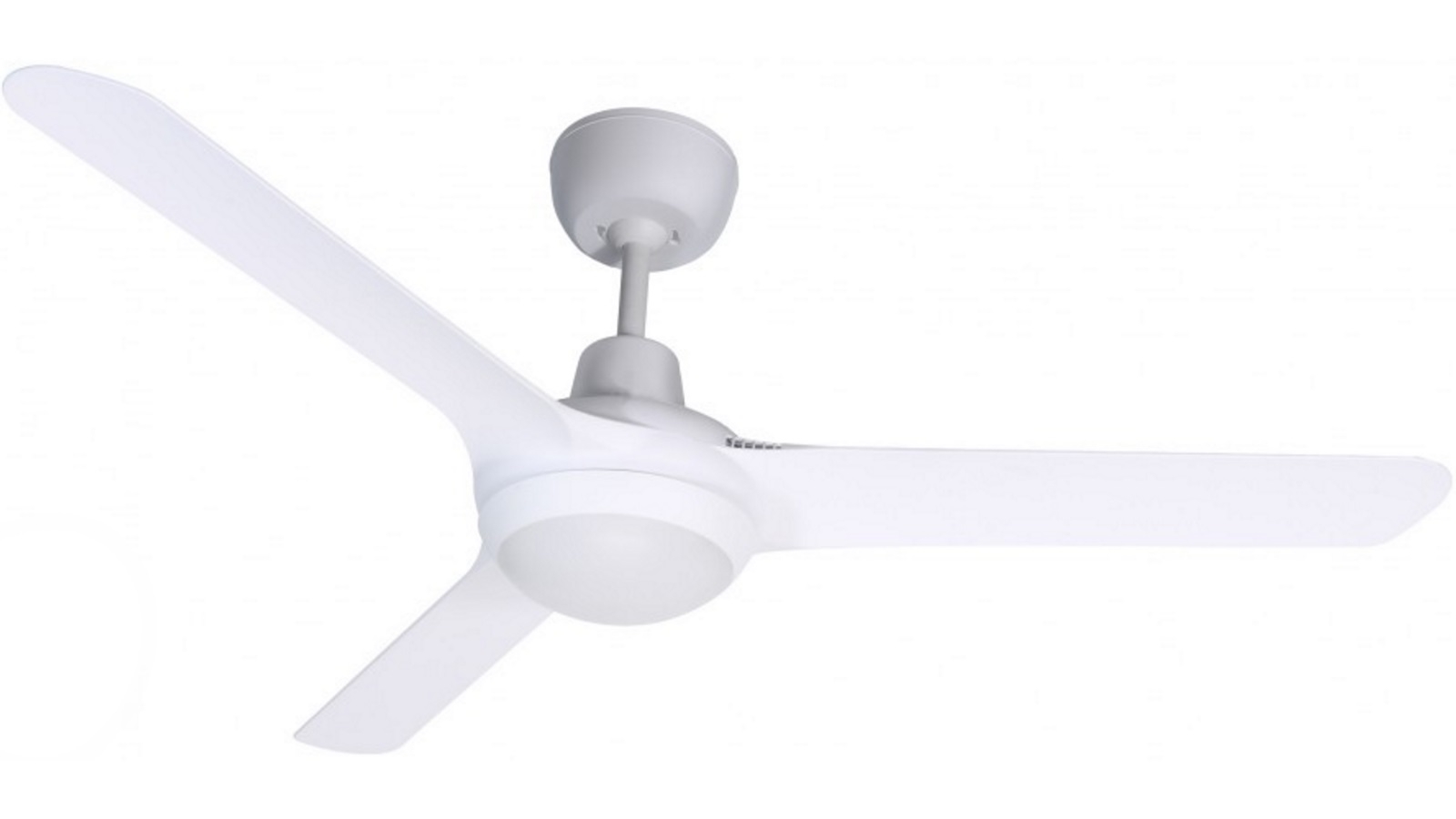 Ventair Spyda 125cm Fully Moulded 3 Blade Ceiling Fan with Light - White
