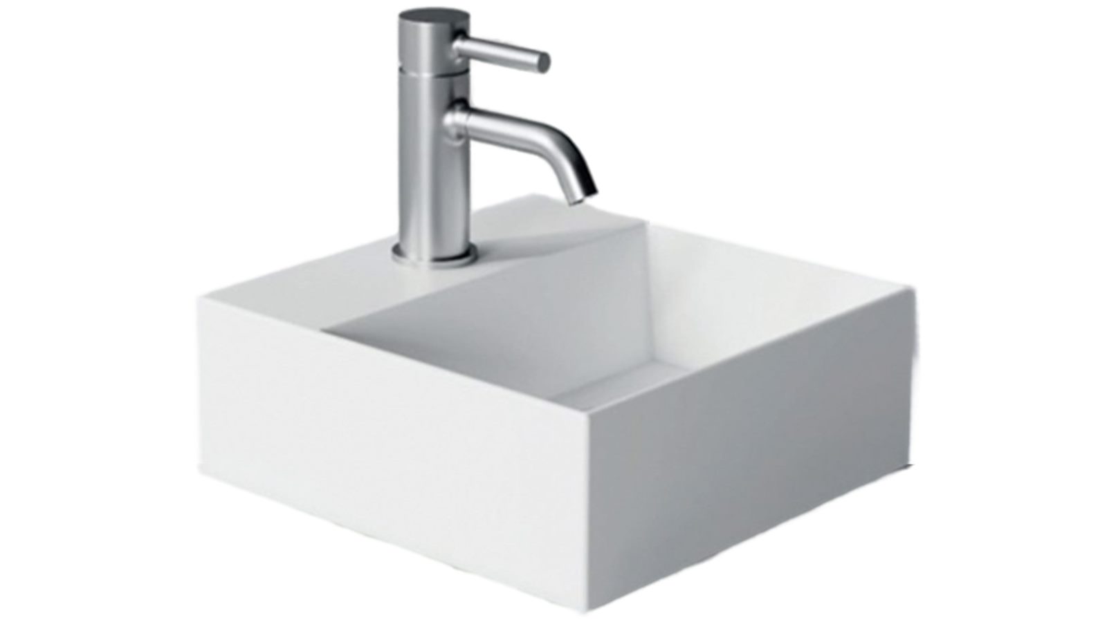 Studio Bagno Spy 30 Bench/Wall Basin with 1 Tap Hole - Gloss White
