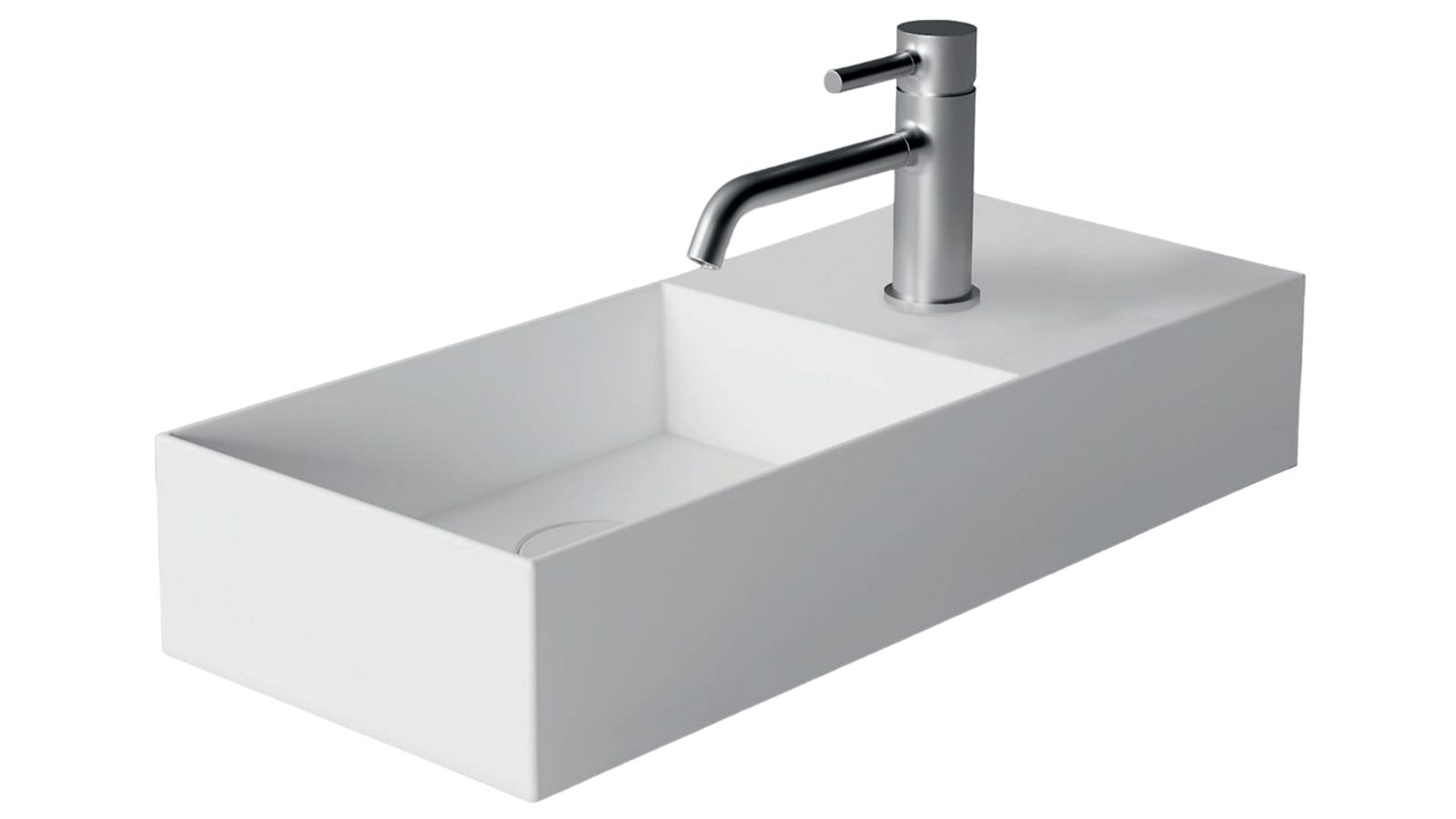 Studio Bagno Spy 55 Above Counter Basin with 1 Tap Hole - Gloss White |  Harvey Norman