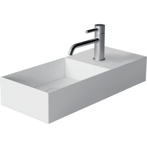 Studio Bagno Spy 55 Above Counter Basin with 1 Tap Hole - Gloss White