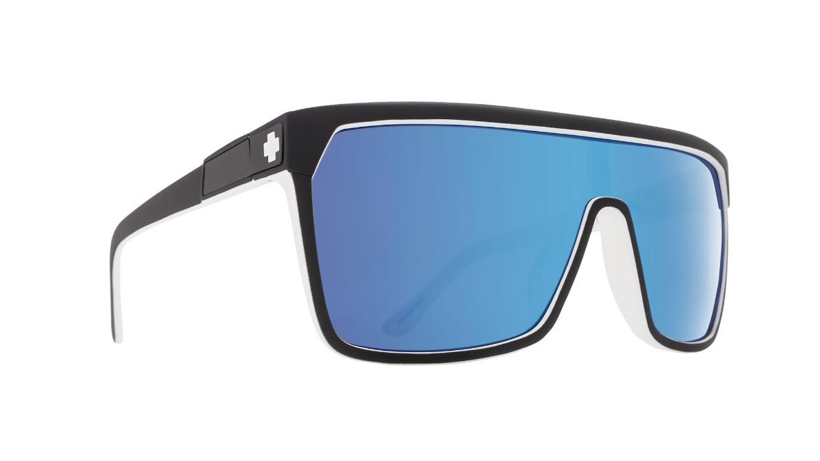 Spy Optic Flynn White Wall Happy Grey/Green/Light Blue Spectra Shield Sunglass