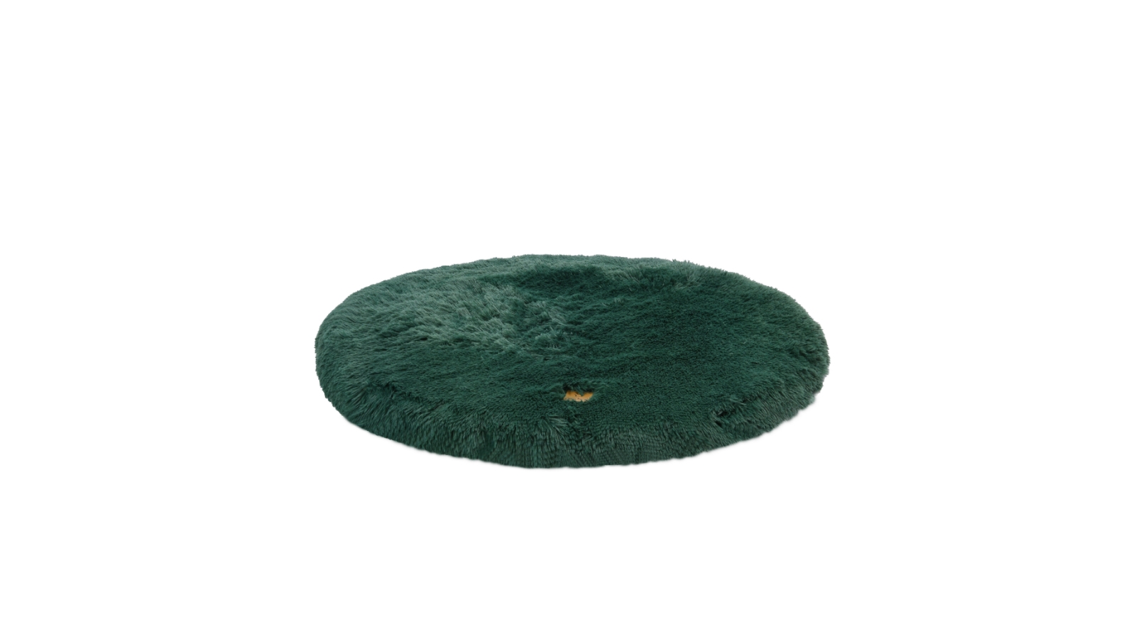 Charlie's Shaggy Faux Fur Round Padded Lounge Mat Eden Green Large