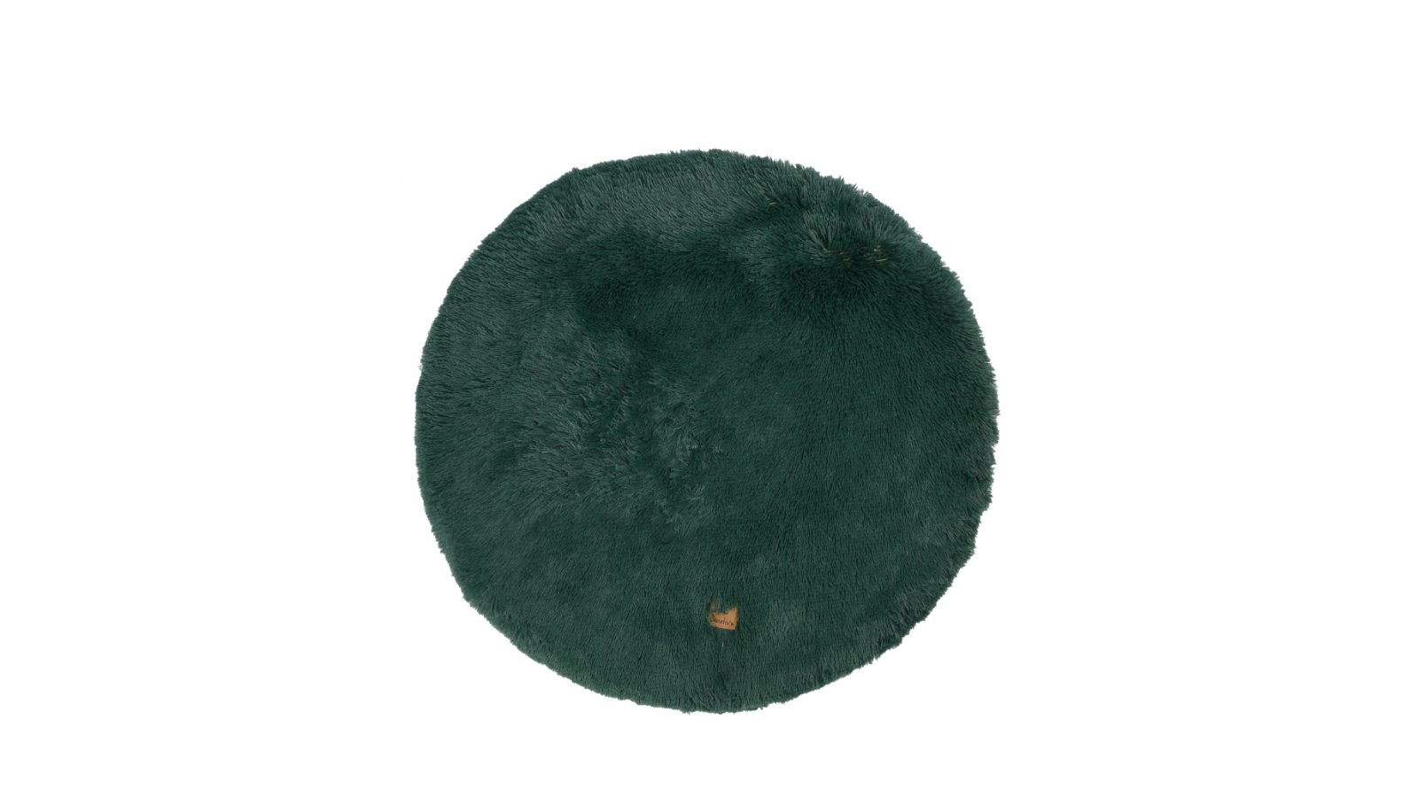 Charlie's Shaggy Faux Fur Round Padded Lounge Mat Eden Green Large