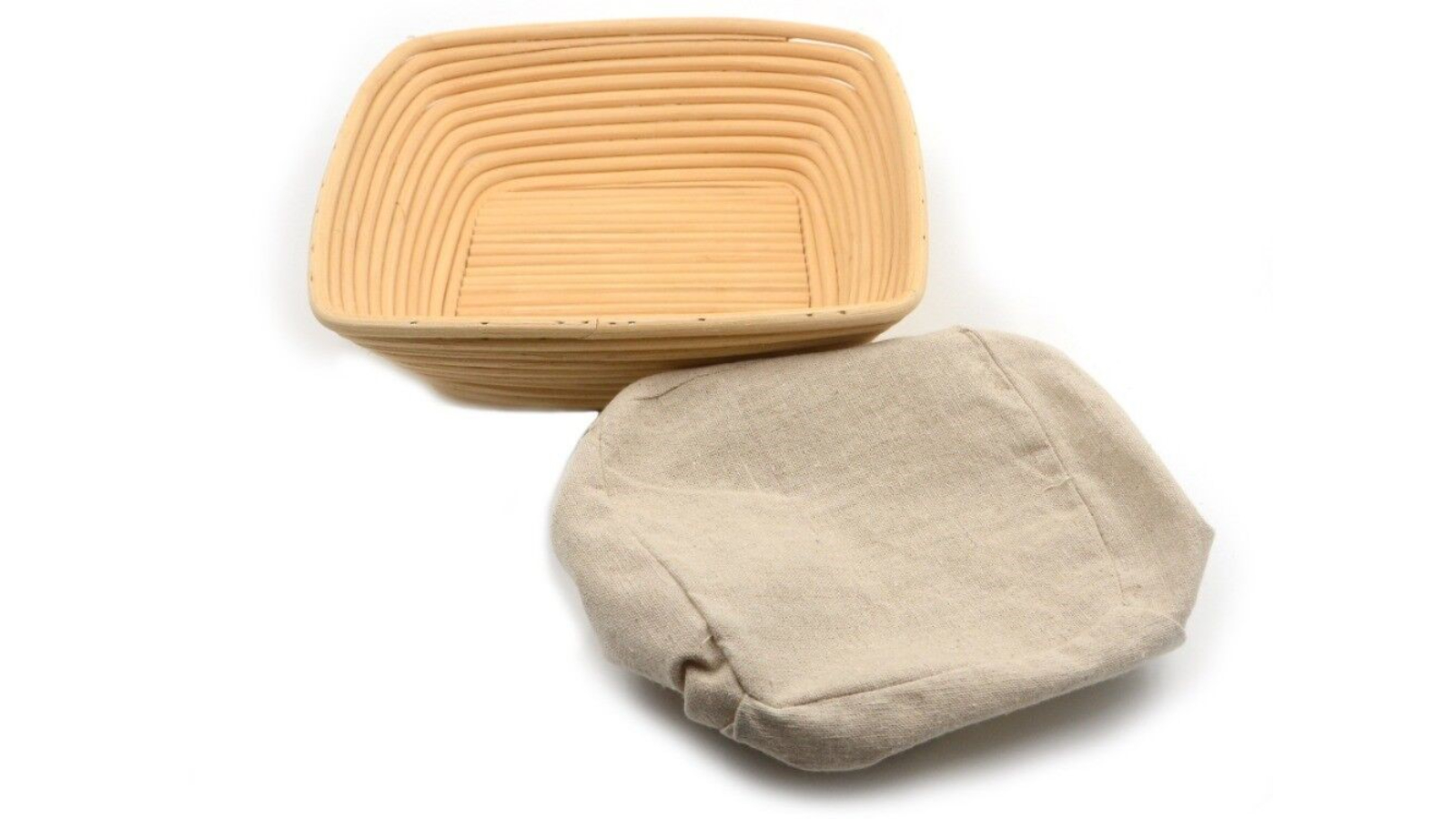 Brunswick Bakers Square Bread Banneton with Lining - 25cm