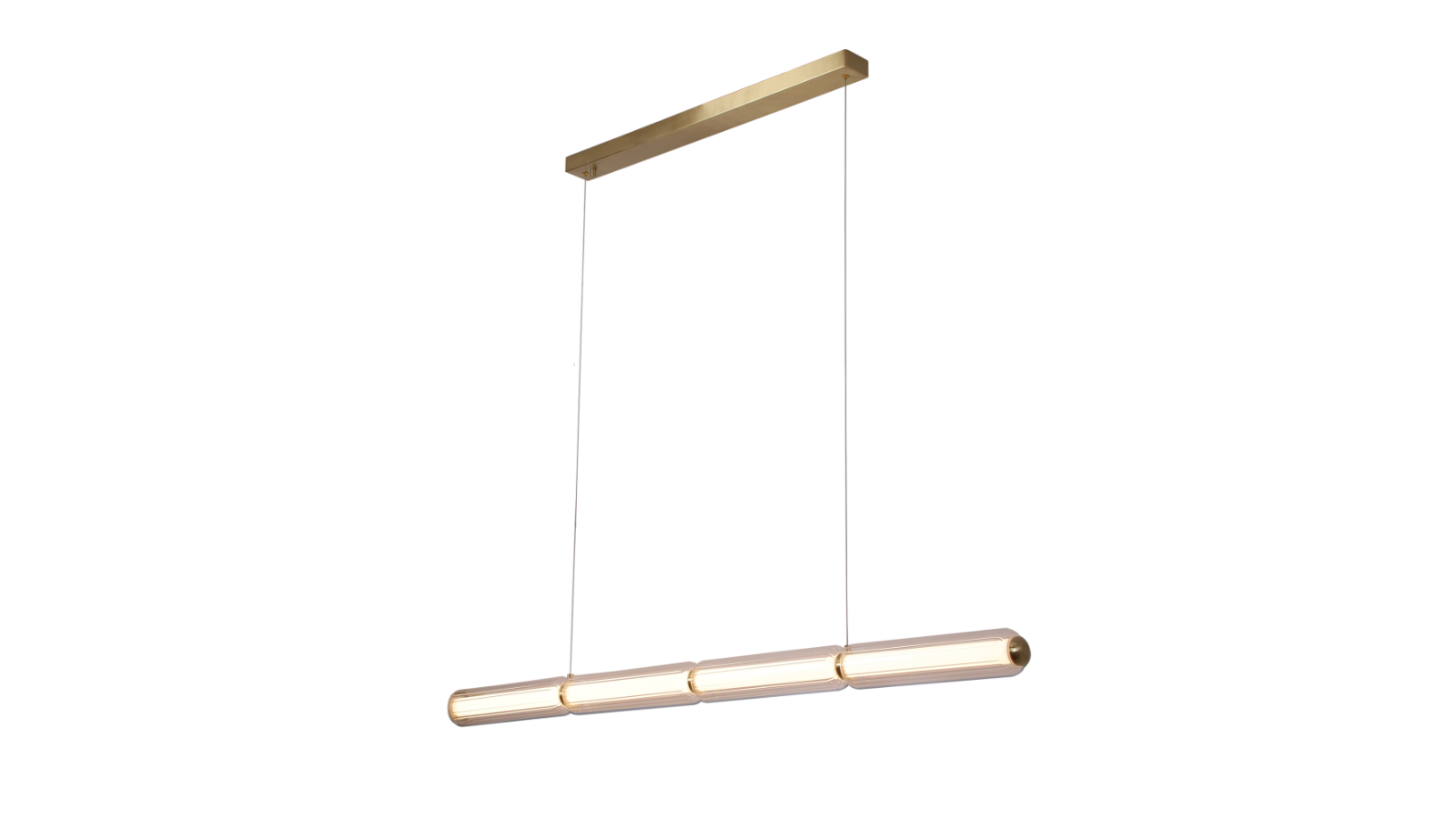 Luminea Squire Sleek Modern LED Hanging Pendant Light - Light Gold