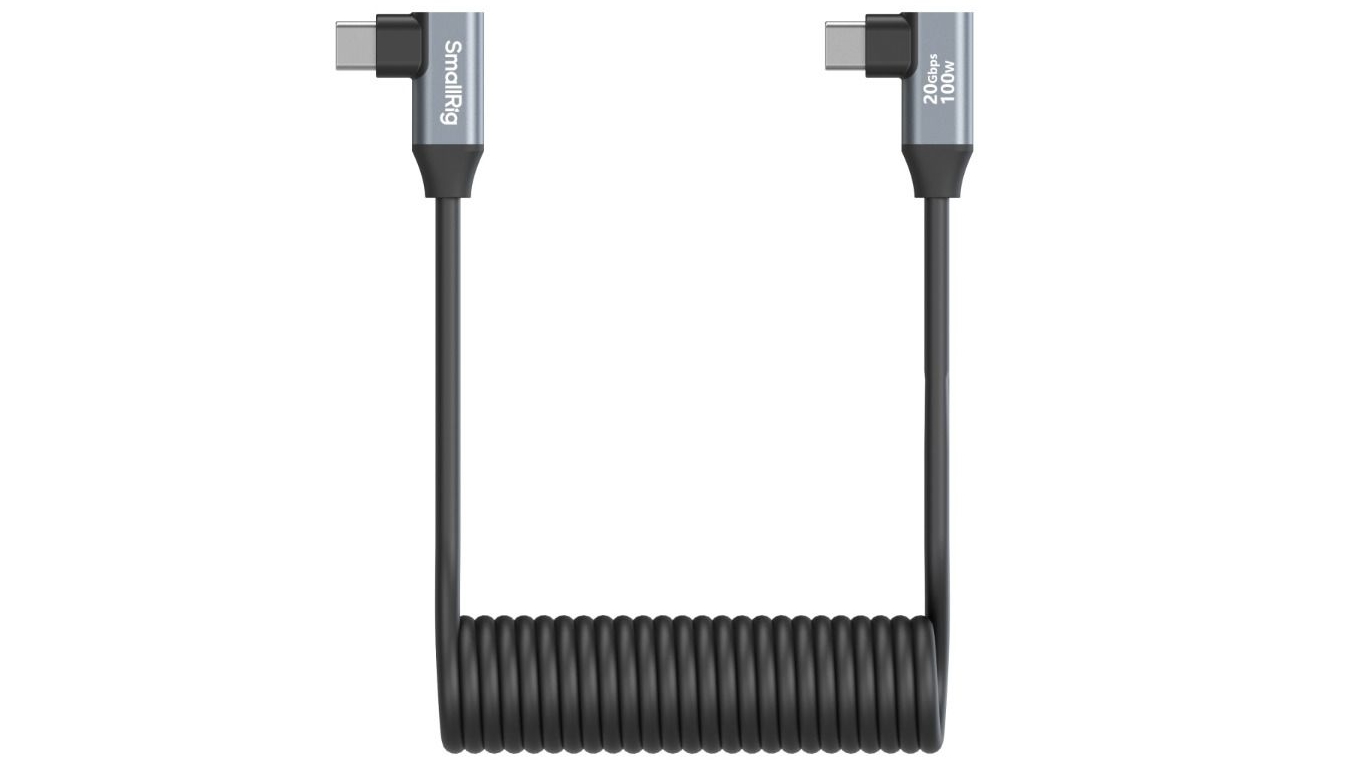 SmallRig USB-C (Angled) to USB-C (Angled) Coiled Data Cable