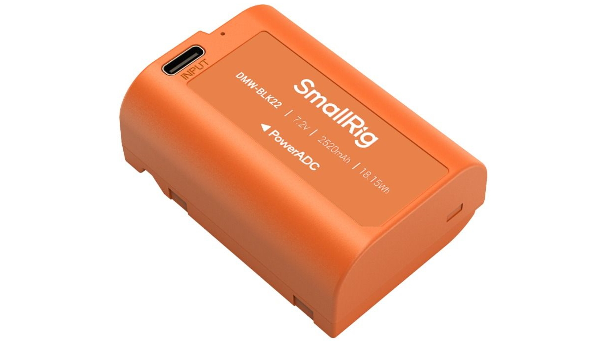 SmallRig DMW-BLK22 USB-C Rechargeable Camera Battery - Orange