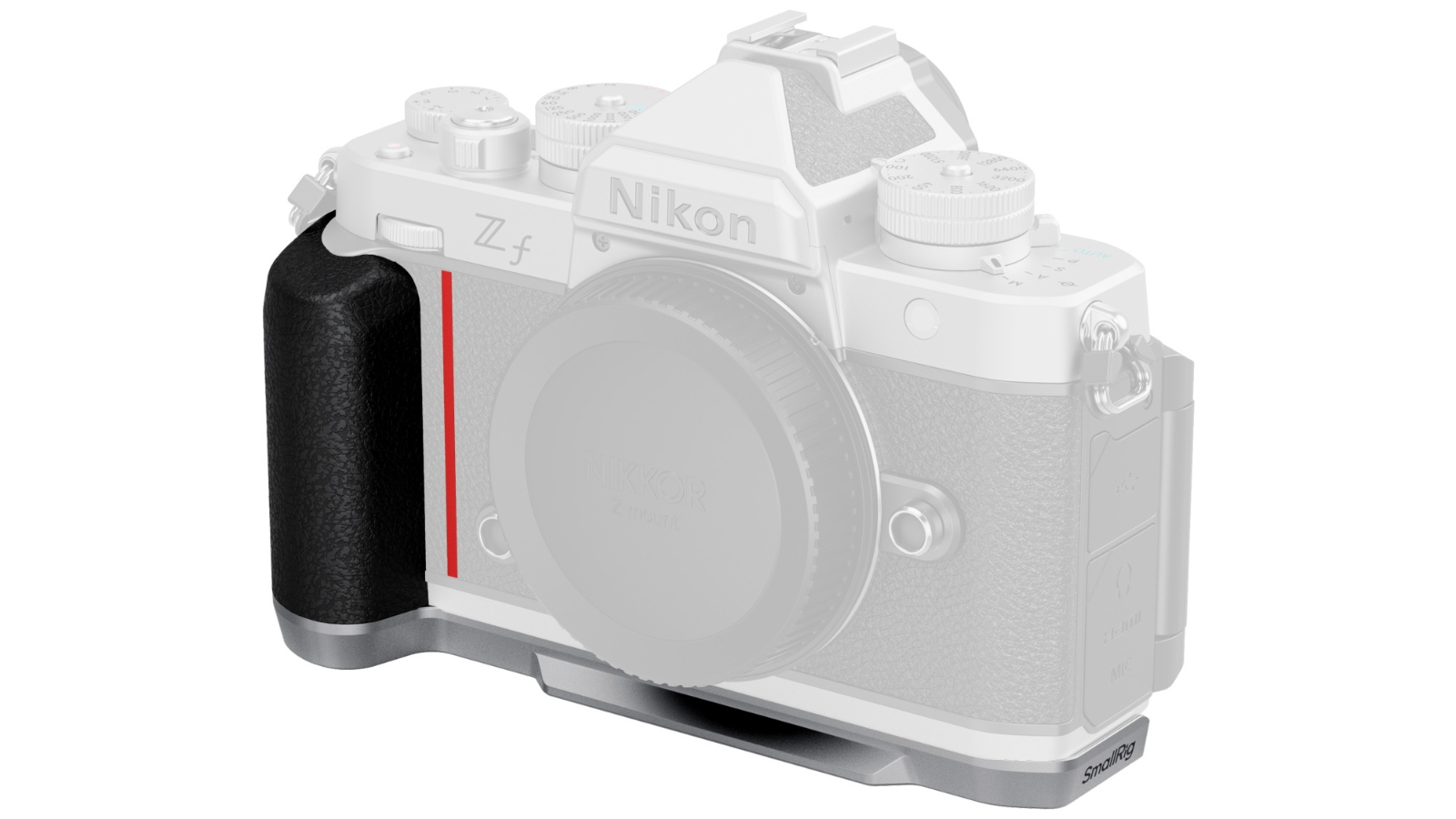 SmallRig L-Shaped Mount Plate with Silicone Handle for Nikon Z F - Silver