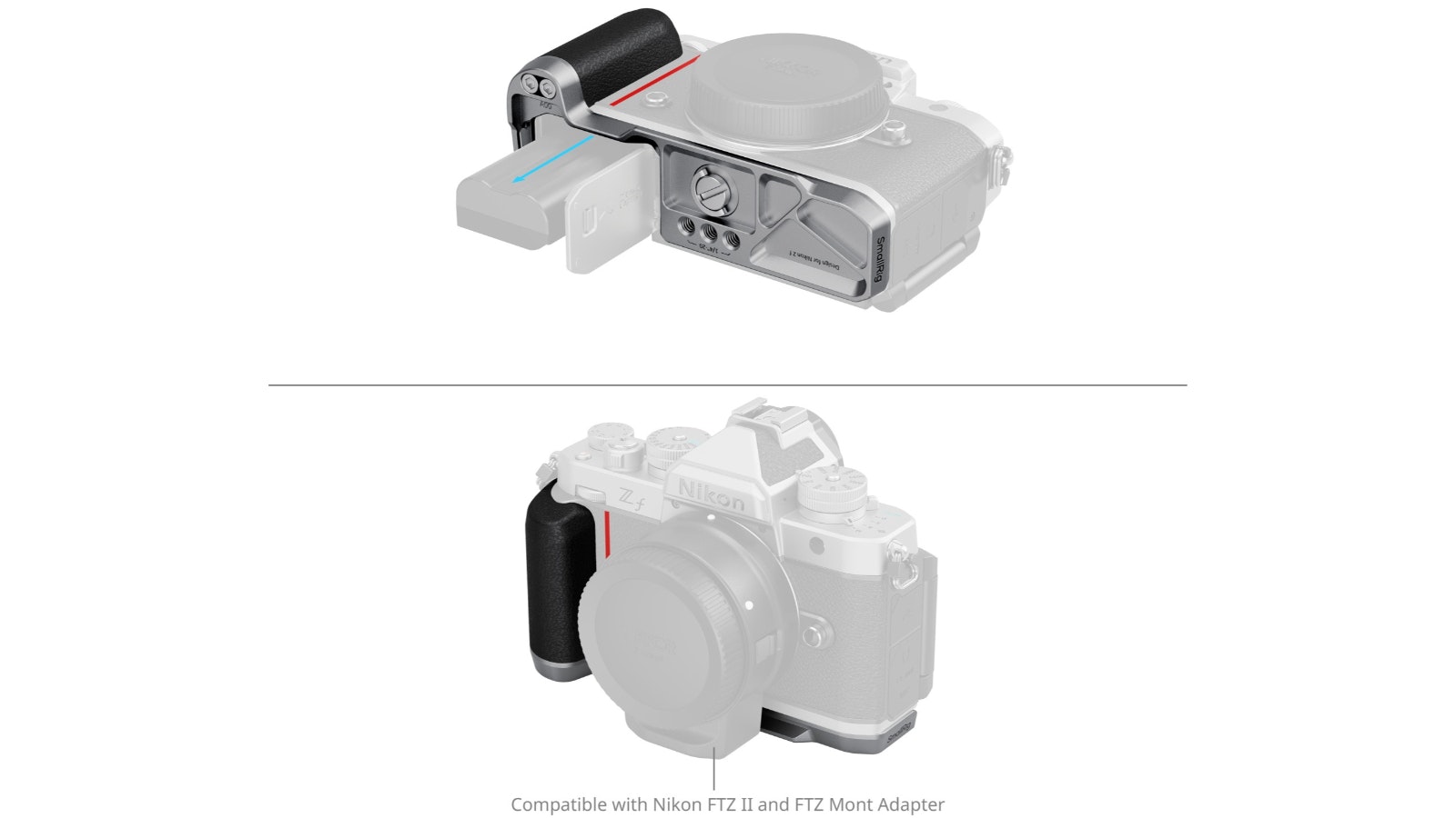 SMALLRIG Silicone L-Shape Grip For Nikon Z F Built-in Quick