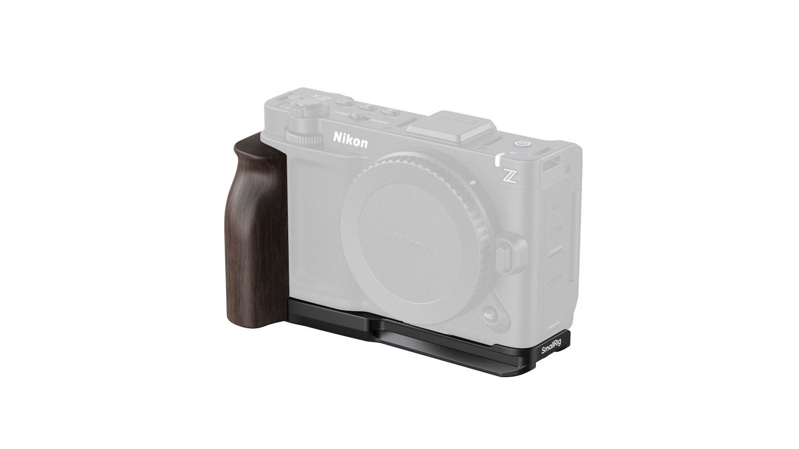 SmallRig Wooden Handle L-Shaped Mount Plate