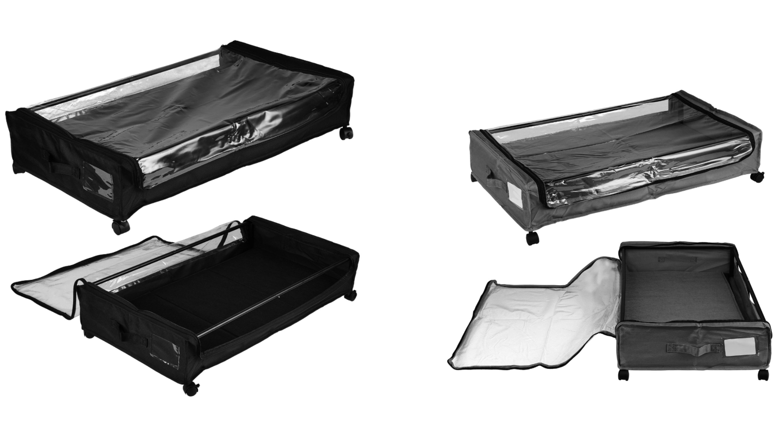 2 Piece Under Bed Rolling Storage