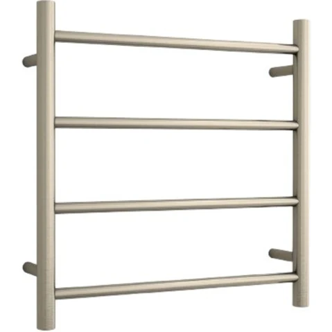 Thermogroup Thermorail Round Polished Ladder Heated Towel Rail - Brushed Nickel