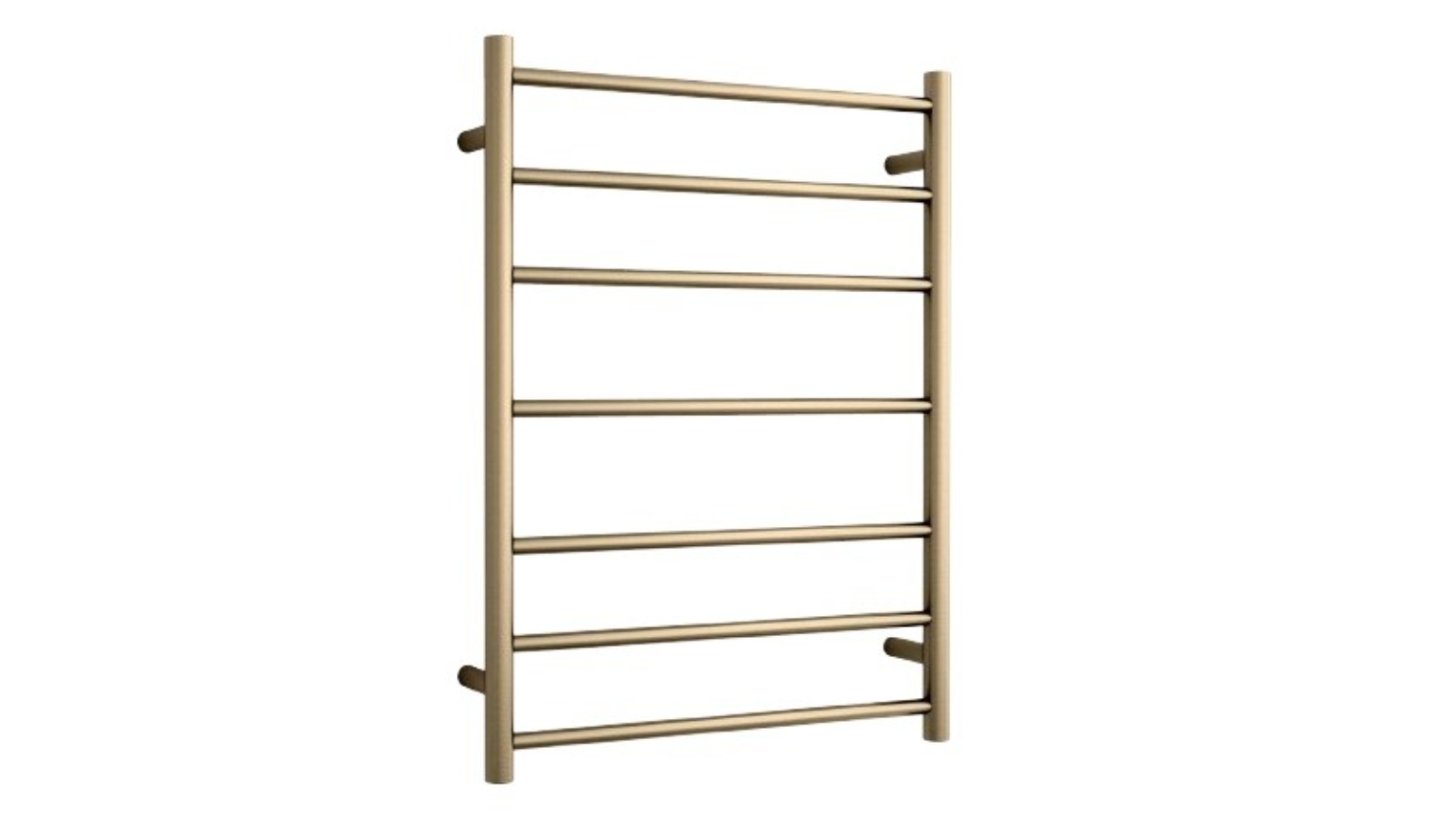 Thermogroup Thermorail 7 Bar Round Polished Ladder Heated Towel Rail  - Brushed Brass