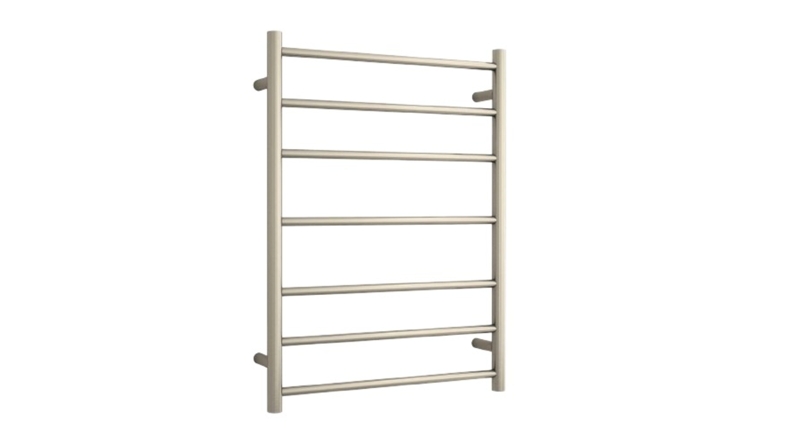 Thermogroup Thermorail 7 Bar Round Polished Ladder Heated Towel Rail - Brushed Nickel