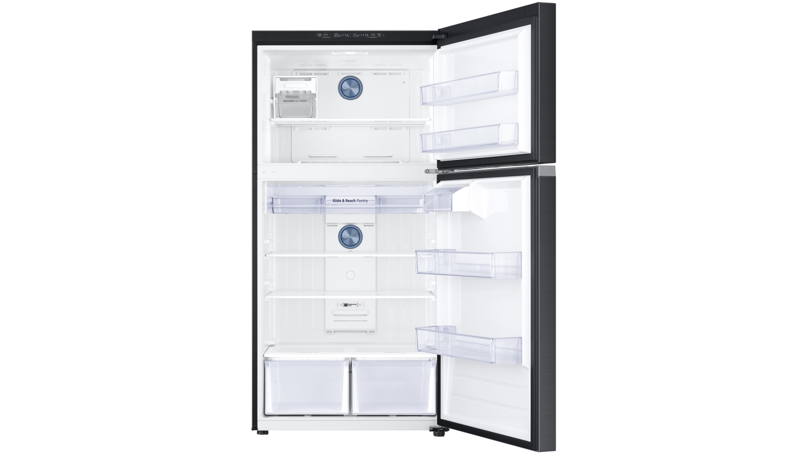 Samsung 599L Top Mount Fridge Black Layered Steel Harvey Norman