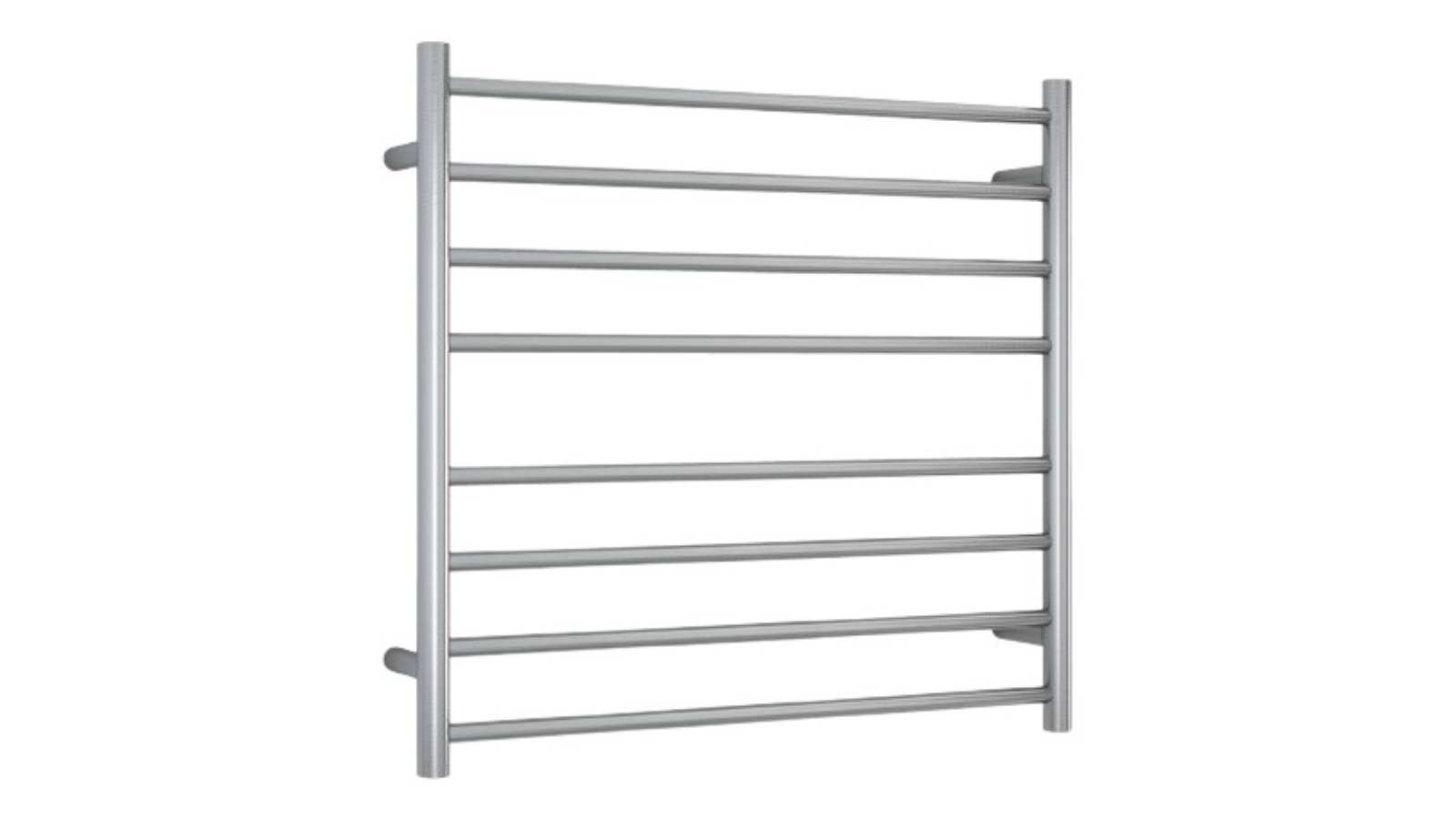 Thermogroup Thermorail 8 Bar Round Brushed Ladder Heated Towel Rail - Brushed Stainless Steel 