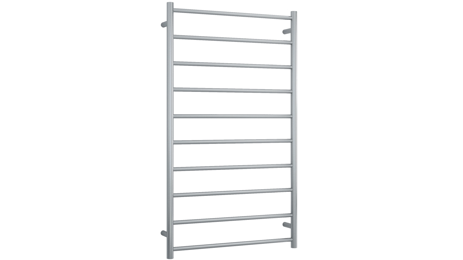 Thermogroup Thermorail 10 Bar Round Heated Towel Rail - Brushed Stainless Steel
