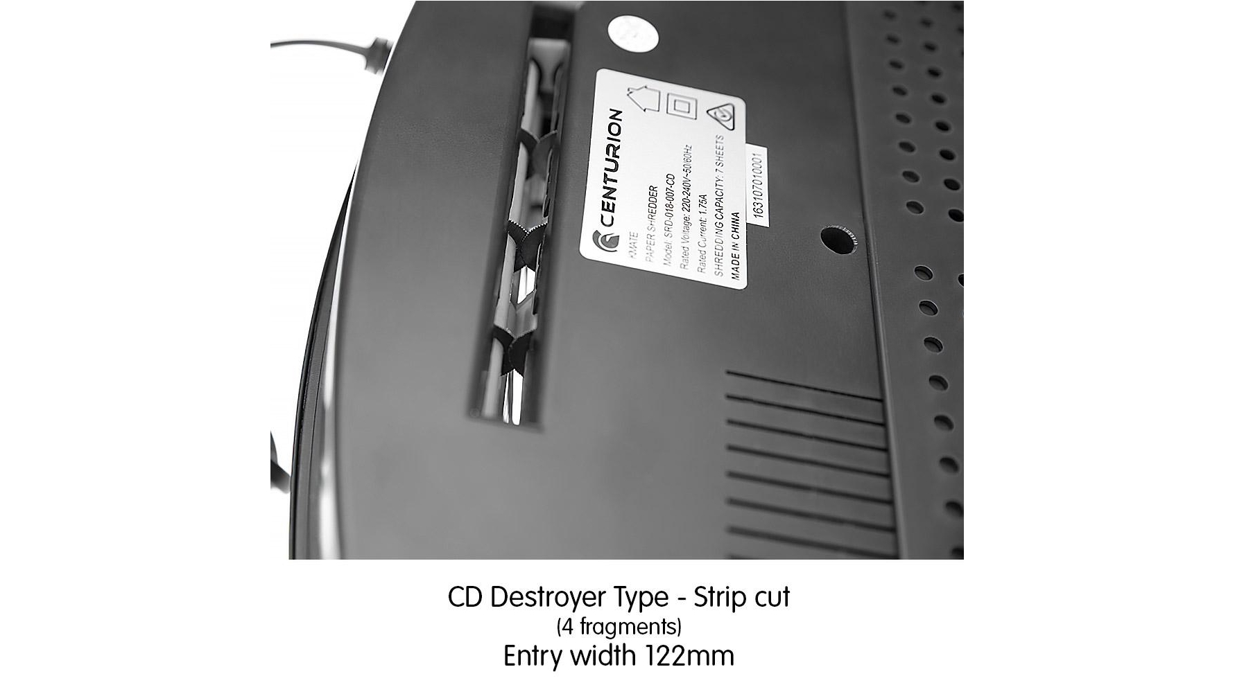 Centurion 18L 7 Sheet Paper CD Credit Card Shredder