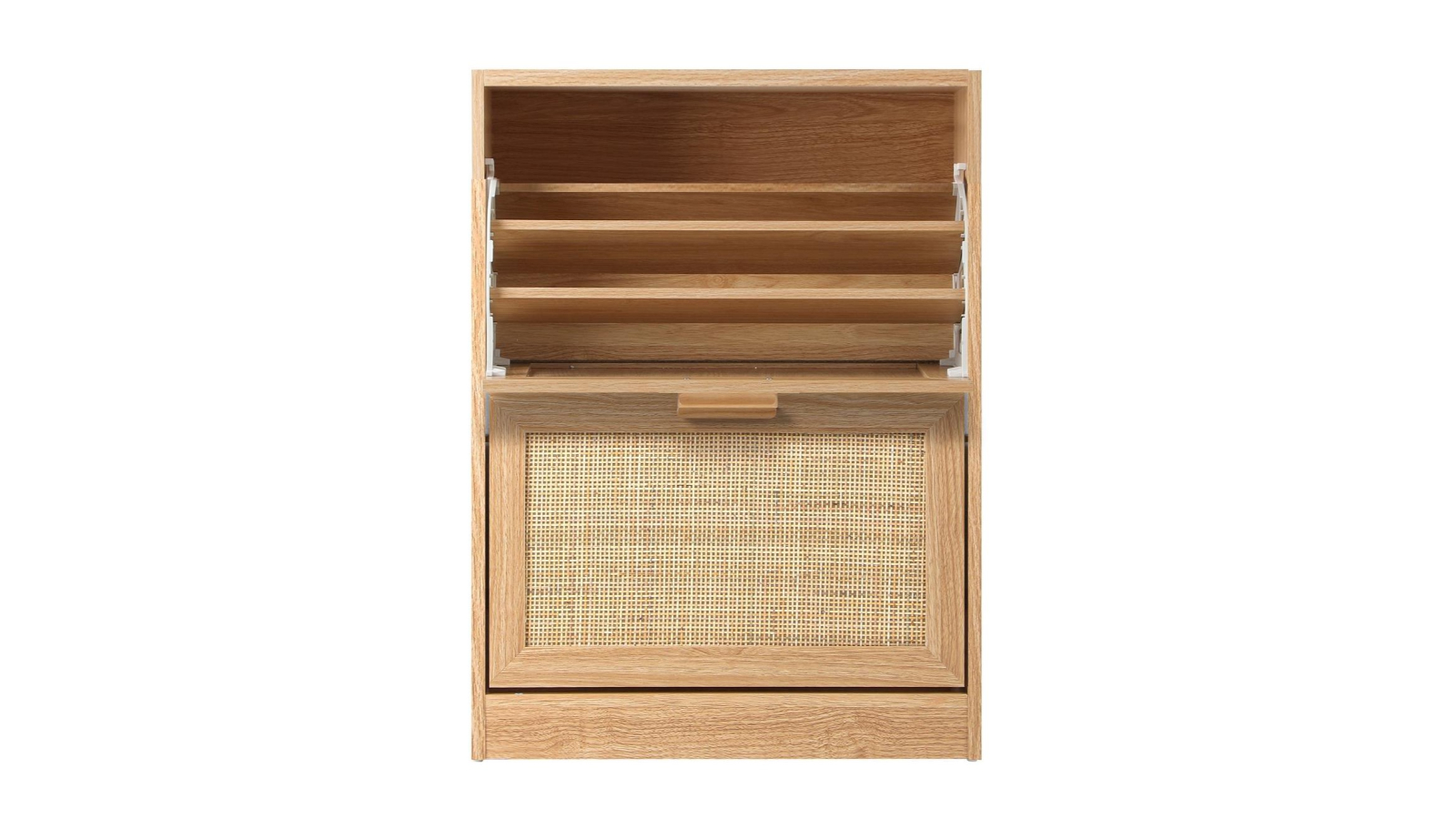 Oikiture 2 Door Rattan Shoe Cabinet Harvey Norman
