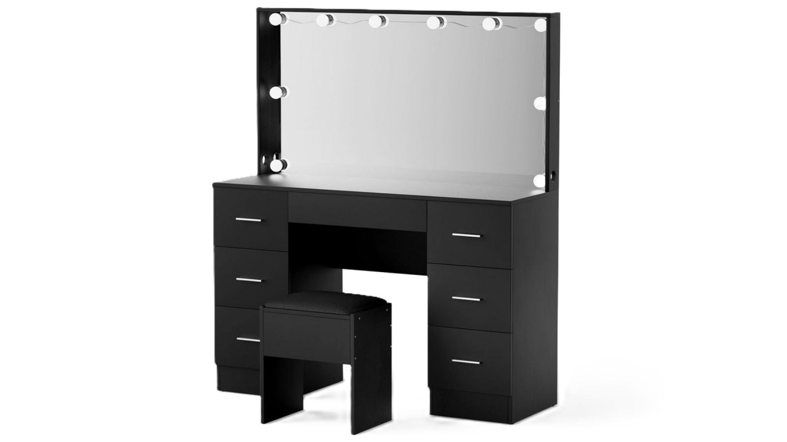Artiss Black Dressing Vanity Desk Set with Stool