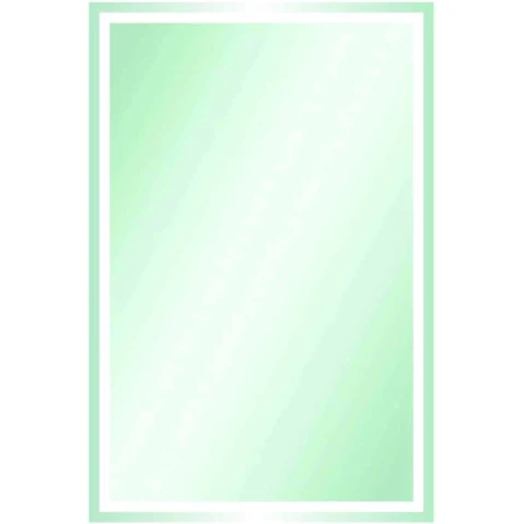 Thermogroup Ablaze Sierra Rectangle Mirror with Sandblasted Border - Silver