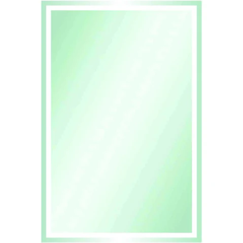 Thermogroup Ablaze Sierra Rectangle Mirror with Sandblasted Border with Demister - Silver