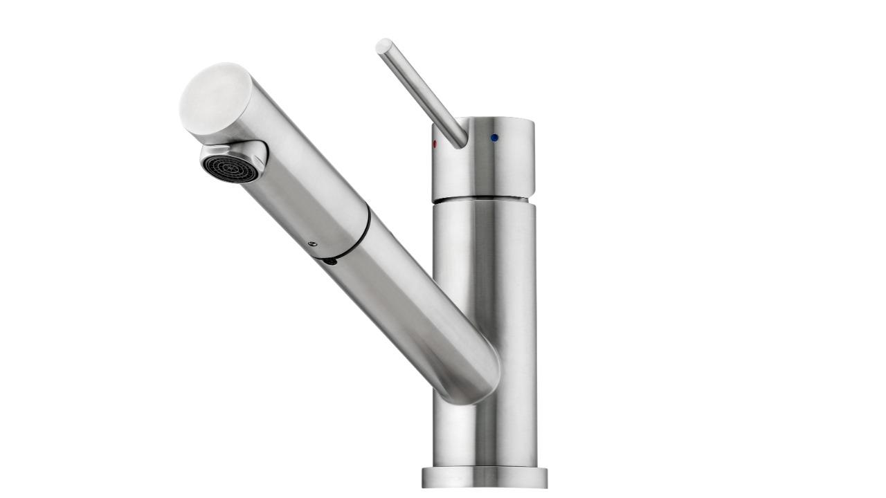 Oliveri Essente Swivel Pull Out Mixer - Stainless Steel