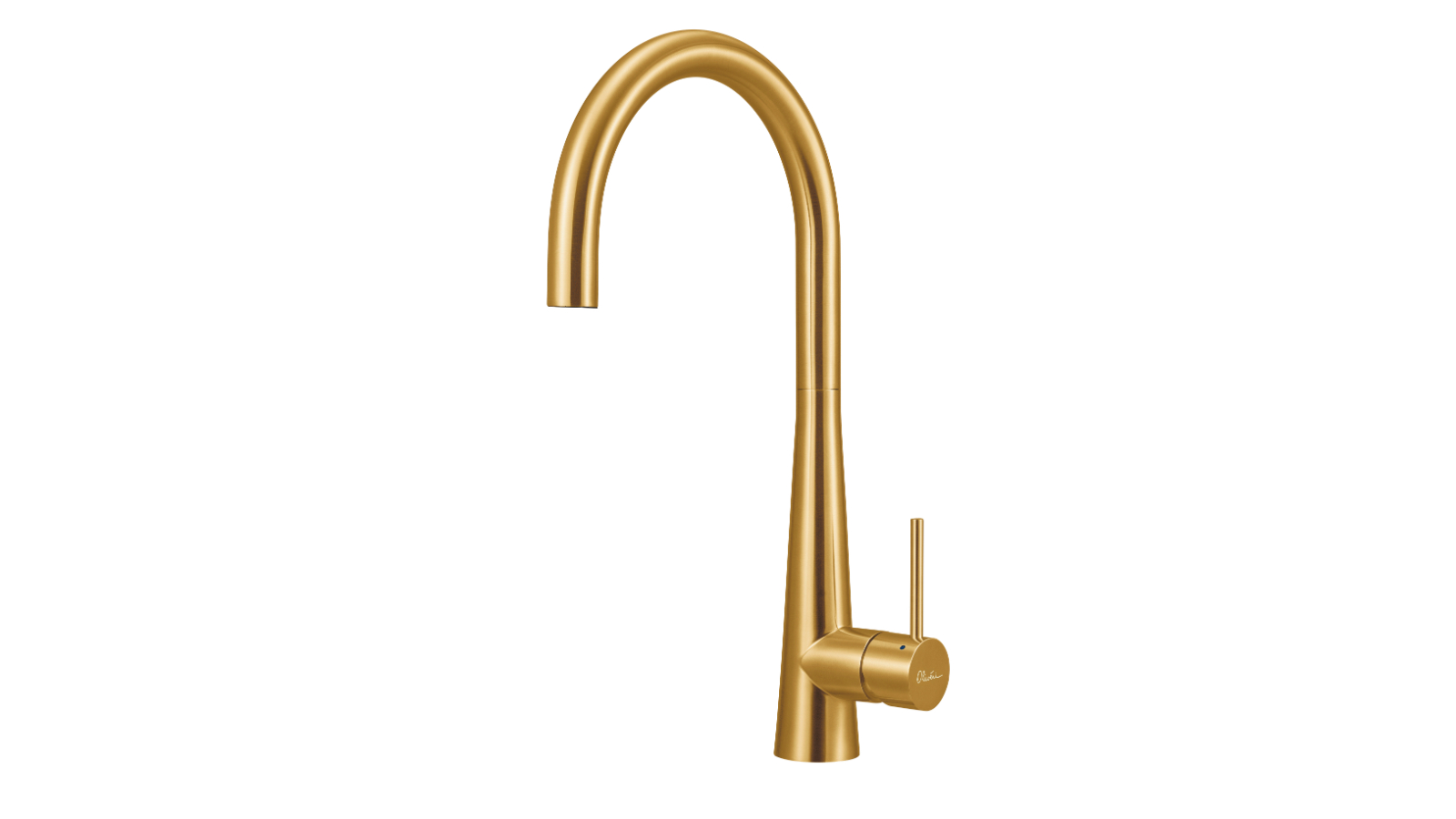 Oliveri Essente Goose Neck Mixer - Brushed Gold